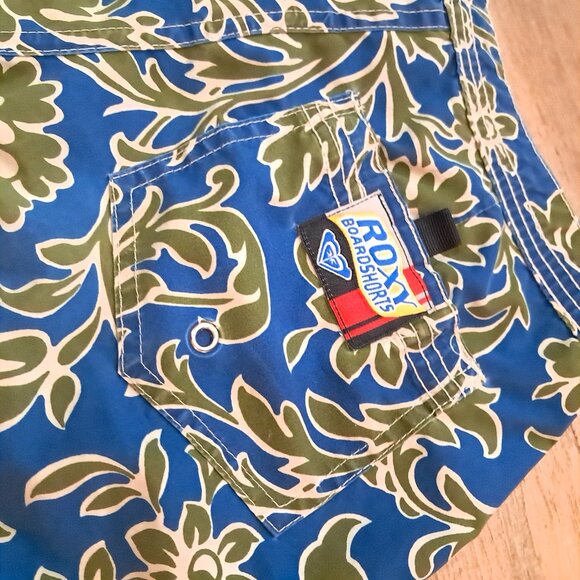 Vintage ROXY Quiksilver Boardshorts Juniors sz 3 Blue green Surfing swim shorts - Picture 3 of 12